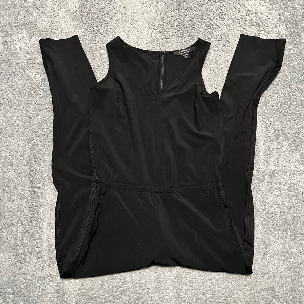 ATHLETA Brooklyn Jumpsuit Womens 2 Travel Commute #981021 Black Performance